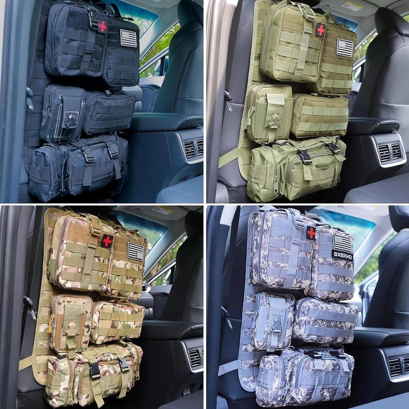 Jimikay Universal Tactical Seat ​Back Organizer Vehicle Molle Panel Organizer Storage Bag with 5 Detachable Molle Pouch for All Vehicel Such as Jeep,Truck,SUV, Car, Ford,Chevy etc - Image 5